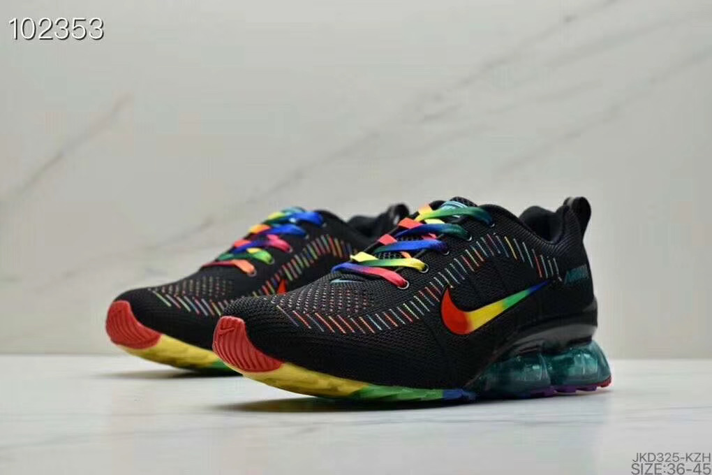 Men Nike Air Max 2020 Black Rainbow Colorful Shoes